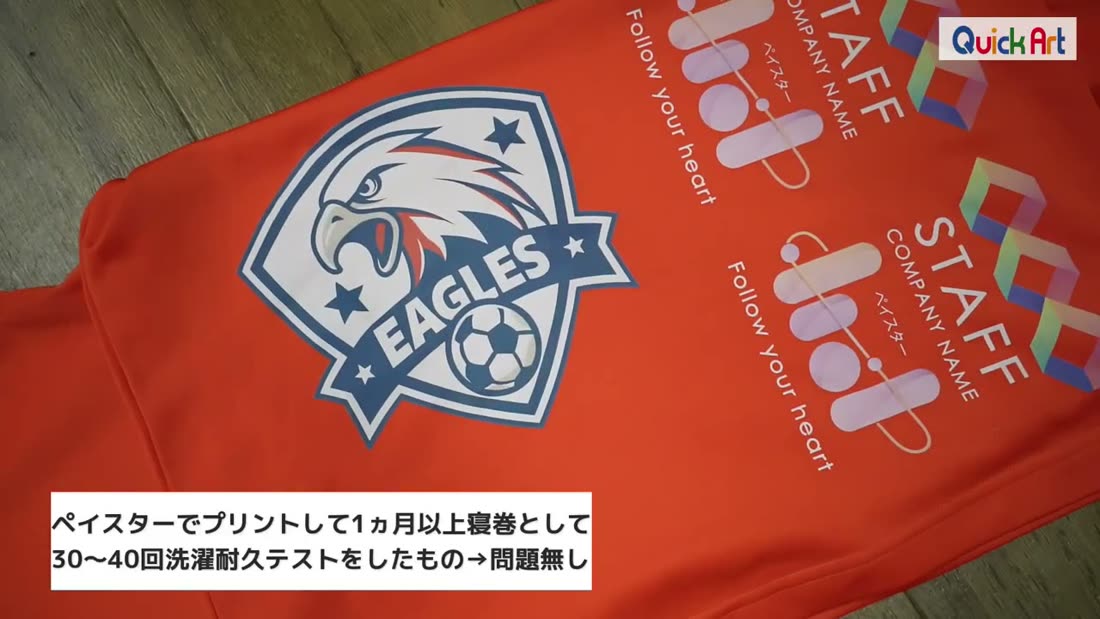 30〜40回洗濯したペイスターのプリント